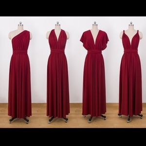 maroon infinity gown